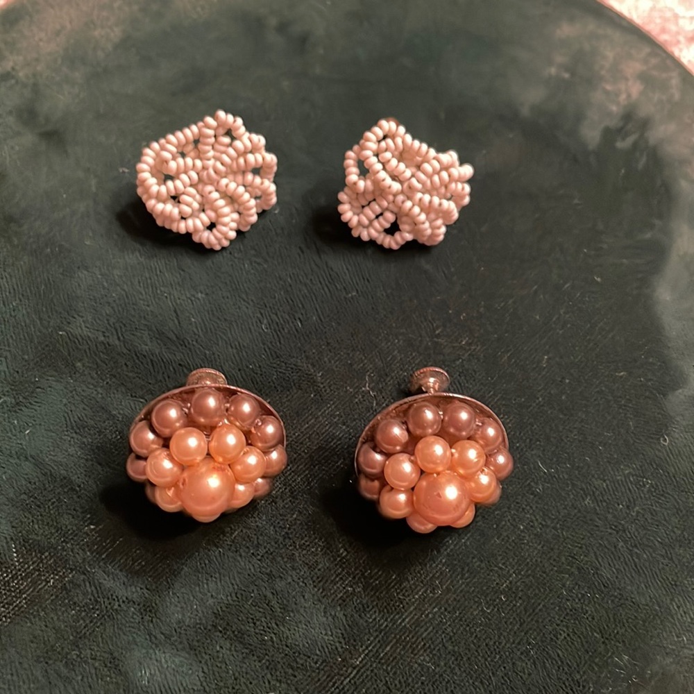 Two pairs of vintage earrings.